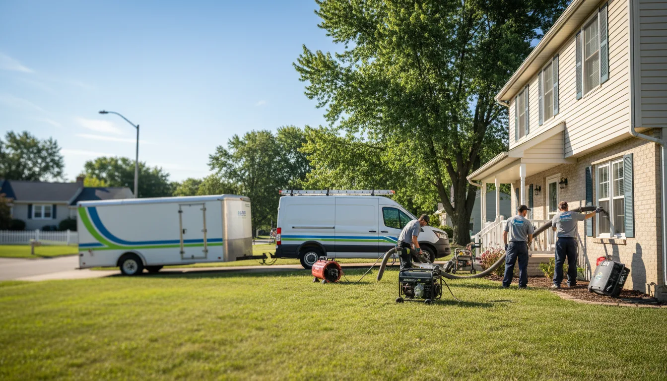 Flooded Basement Restoration And Cleanup With Repair in Wheeling, IL near me